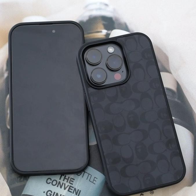 Grosir Idns Hardcase Coach X Bape 01 Black  Case Iphone 11 12 13 Pro Max 14 Pro Max 15 Pro Max