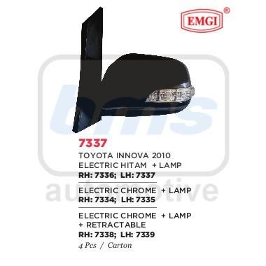 Spion Emgi Toyota Kijang Innova 2010 Hitam Elektrik Lampu Rh