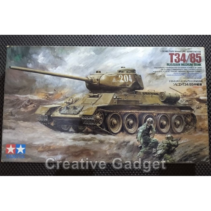 Tank T34/85 Russian Medium Tank - Model Kit Tamiya 1/35