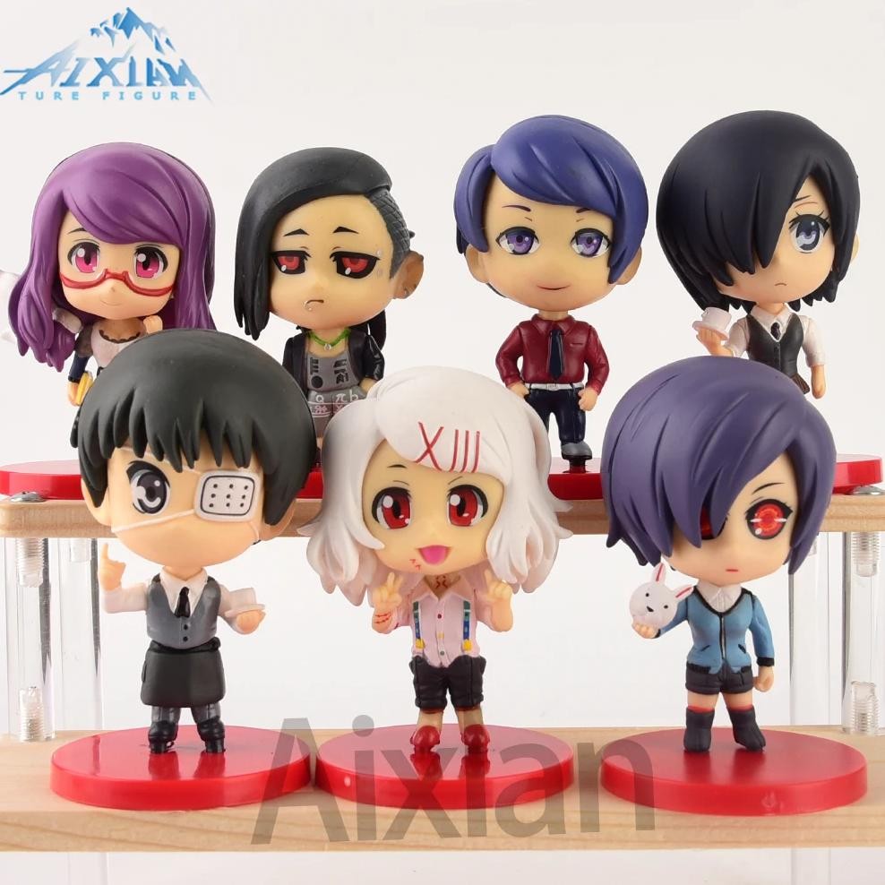 aixlan cute edition ghoul figure kaneki ken 9cm touka kirishima kirishima ayato pvc action figure am