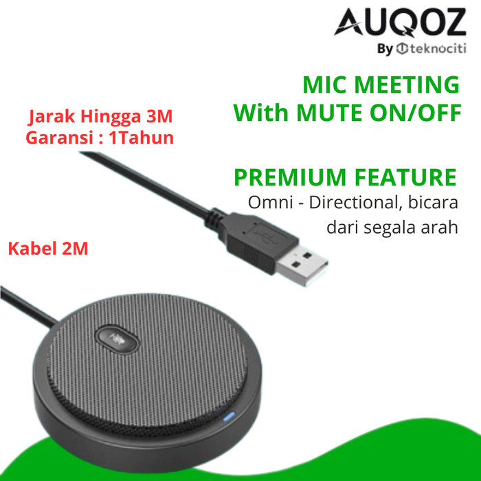AUQOZ Pro 360 Meeting Conference Mic / Microphone Rapat Online
