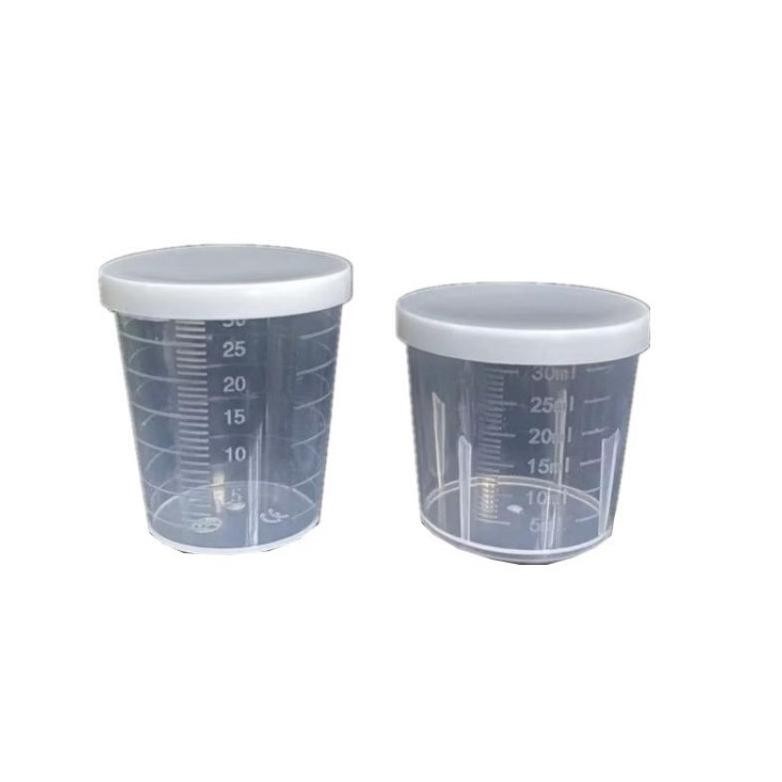 PENAWARAN EKSKLUSIF gelas 30ml tutup gelas 30ml ramping dengan tutup gelas ukur 30ml tutup gelas pla