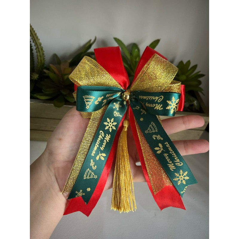 

Promo Dekorasi Natal Pita Natal / pita hampers / pita hias / pita kado / pita costume