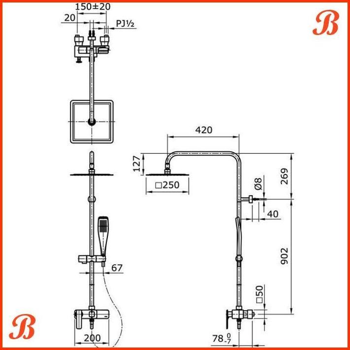 Toto Shower Column Complete Set Tx492Stz | Glts