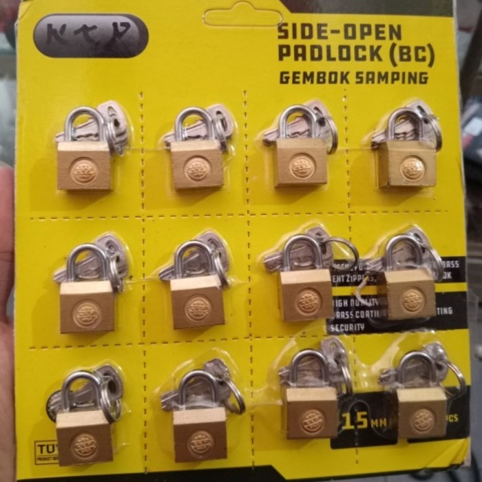 Peter - Gembok Kunci Samping 15Mm Majesty Lusinan (12Pcs) / Gembok Koper Kecil