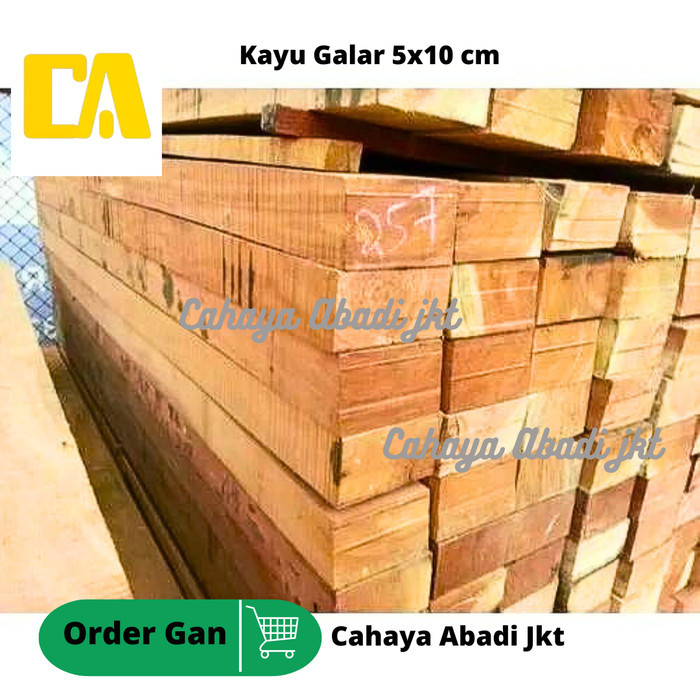 Siap Kirim KAYU GALAR 5X10cm MERANTI (HRG PERBATANG)