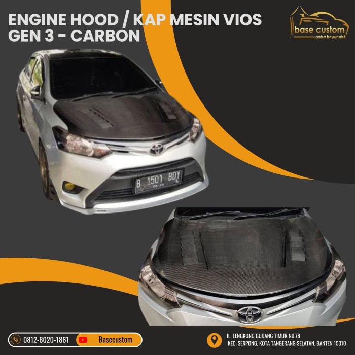 Engine Hood / Kap Mesin For Vios Gen 3 - Carbon