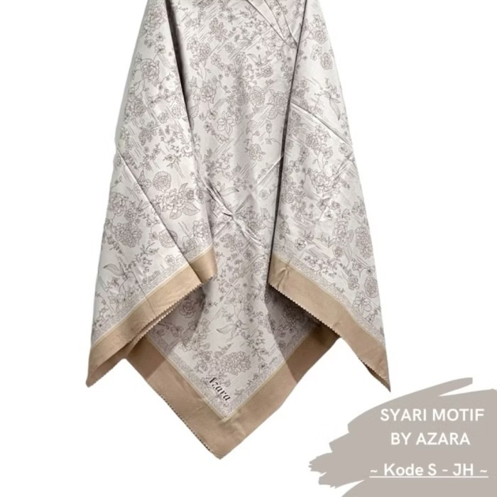 Hijab Segiempat Syari Jumbo Motif Muslim 130X130 Oskara By Azara #Original