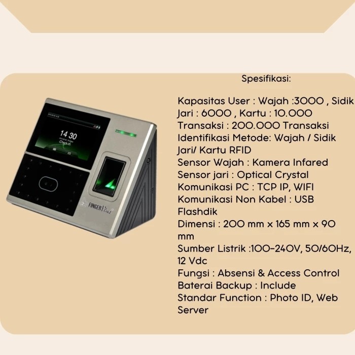 Mesin Absensi Fingerplus Fid 92 Wifi