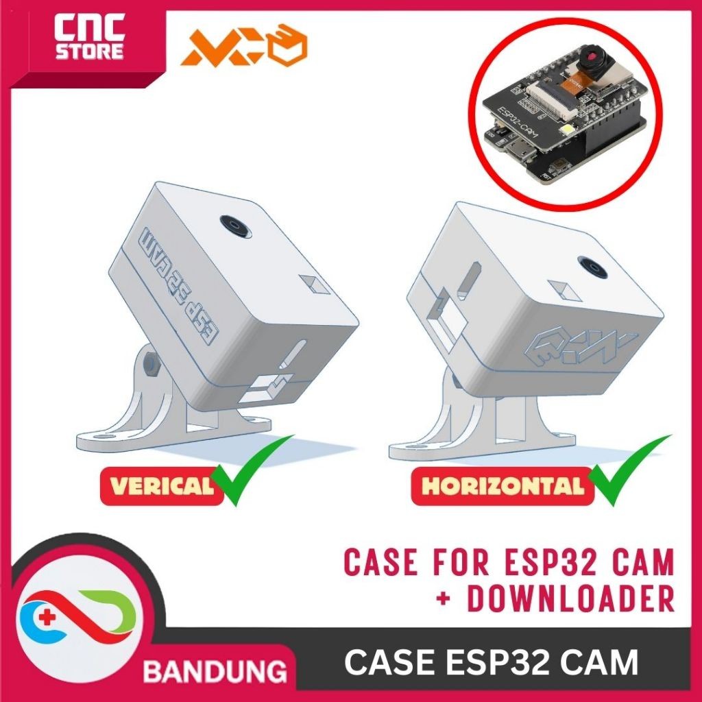 CASE ESP32 CAM DAN SHIELD PROGRAMER BOX HOUSING MOUNTING CASING ESP CAM