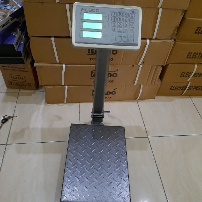 Timbangan 150 Kg Digital Duduk Besi / Timbangan Besar Pabrik Ekspedisi