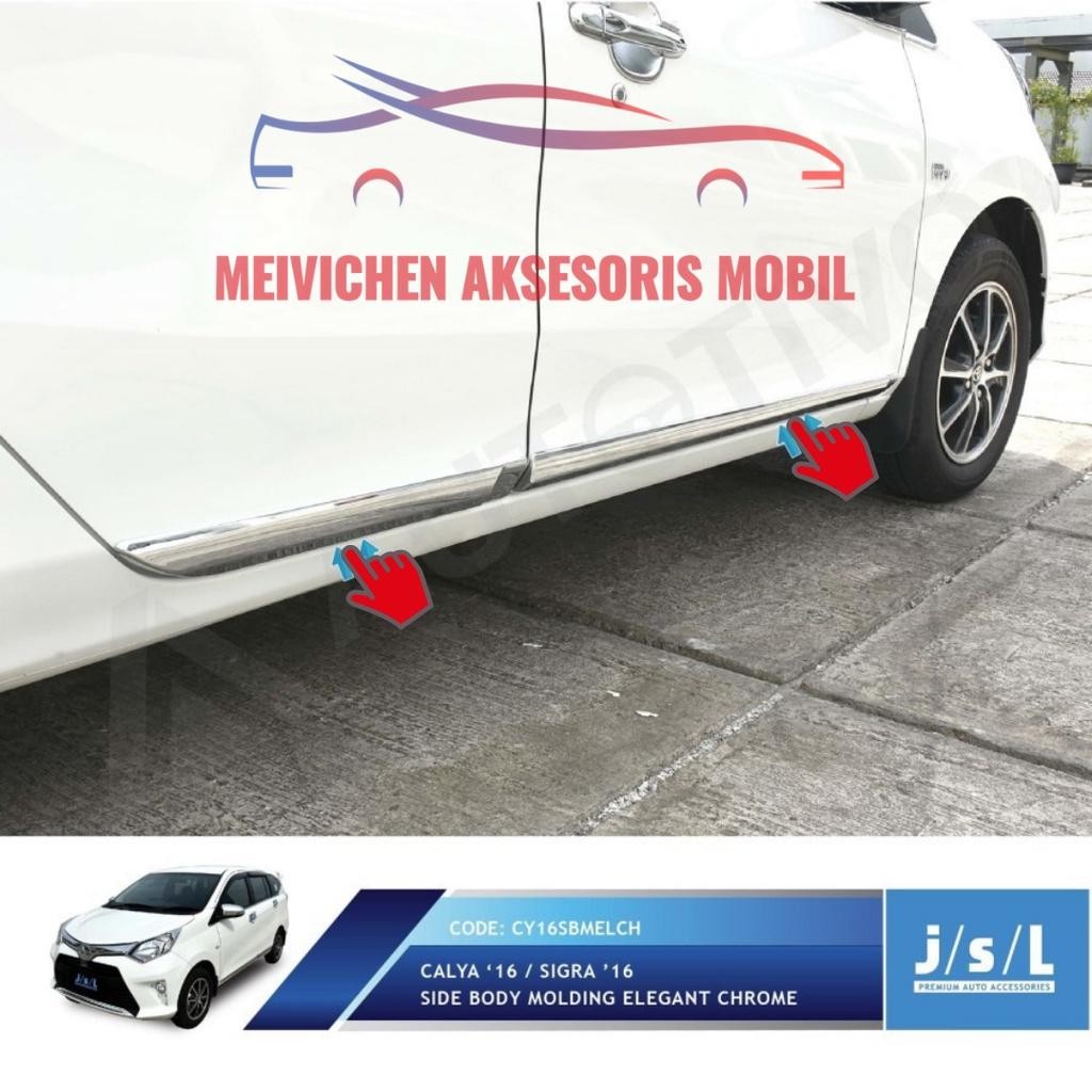 Toyota Calya List Samping Mobil - Side Body Molding Elegant Chrome
