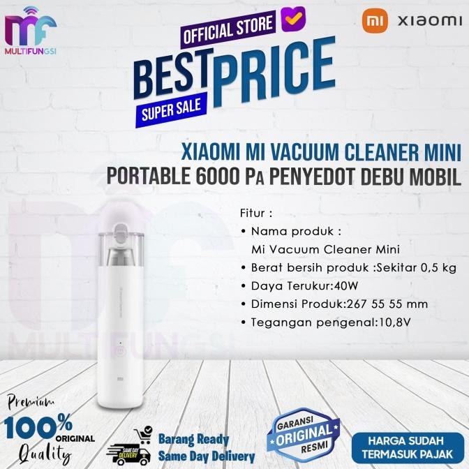 

Xiaomi Mi Vacuum Cleaner Mini Portable 6000 Pa Penyedot Debu Mobil