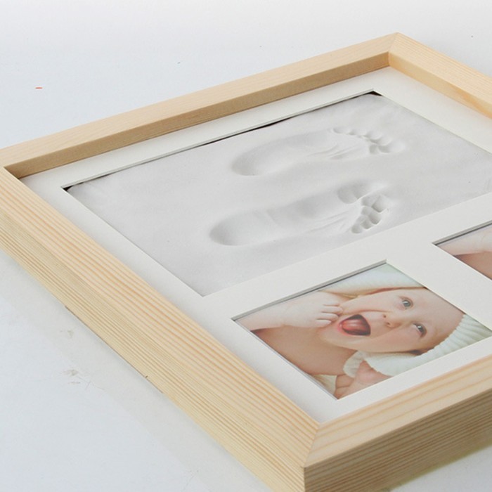 Hilm - Ffcn Baby Hand Foot Print Frame White Mud Casting Mould Set