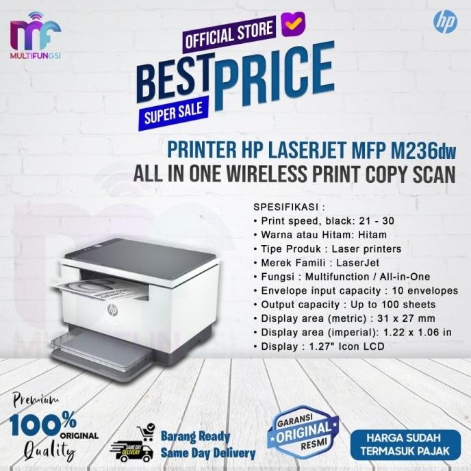 

Printer HP Laserjet MFP M236dw / 236dw / All In One Wireless