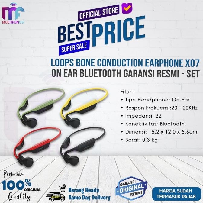 

Loops Bone Conduction Earphone X07 On Ear Bluetooth Garansi Resmi