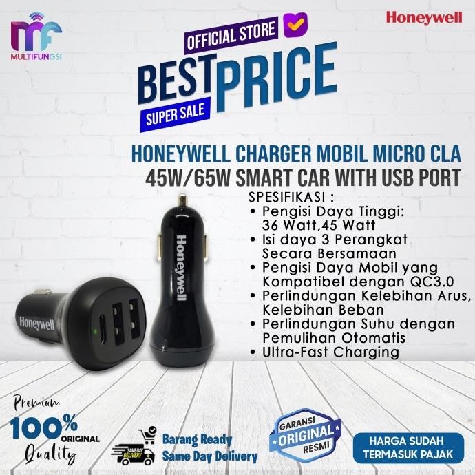 

Honeywell Charger Mobil Micro CLA 45W/65W Smart Car with USB Port