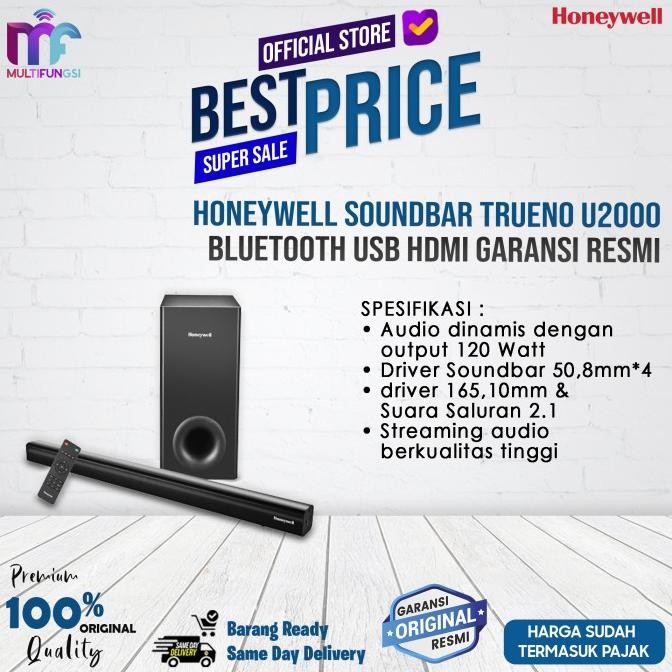 

Honeywell Soundbar Trueno U2000 Bluetooth USB HDMI Garansi Resmi