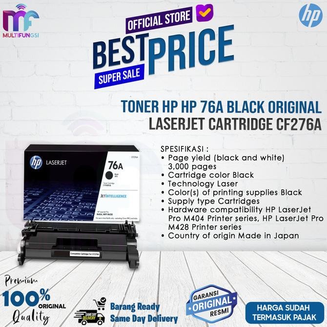 

Toner HP HP 76A Black Original LaserJet Cartridge CF276A