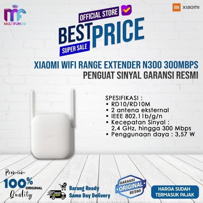 

Xiaomi WiFi Range Extender N300 300mbps / Penguat Sinyal Garansi Resmi