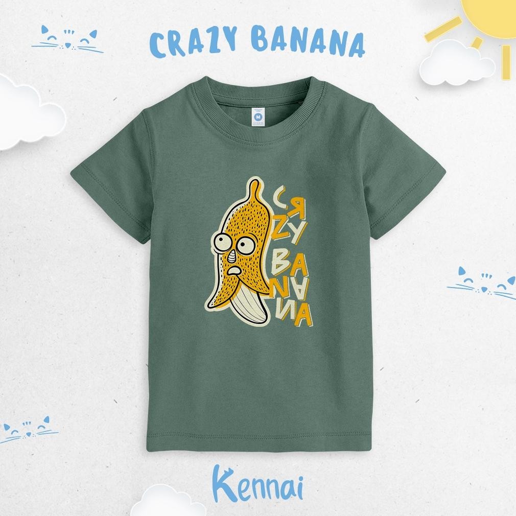 Kennai Kaos Anak Crazy Banana Lengan Pendek Usia 1-9 Tahun