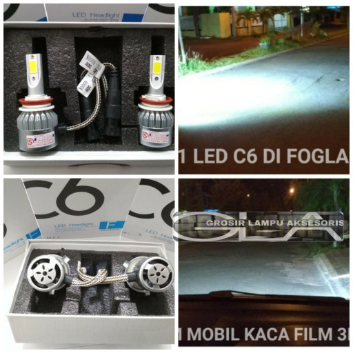 LAMPU UTAMA HEADLAMP LED MOBIL H4