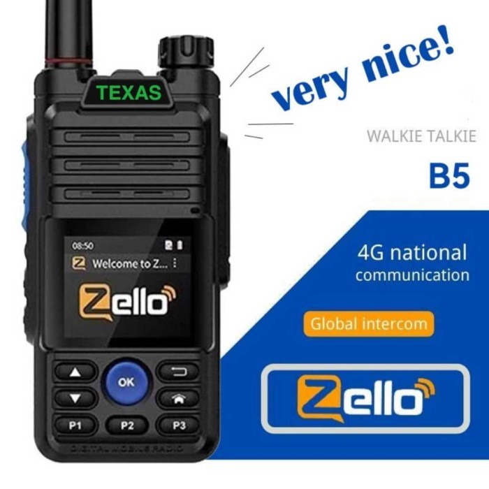 BELIYUKK- Walkie Talkie POC 4G Global SIM B-5 Handy Talky Wireless WiFi and Bluetooth Walkie Talkie