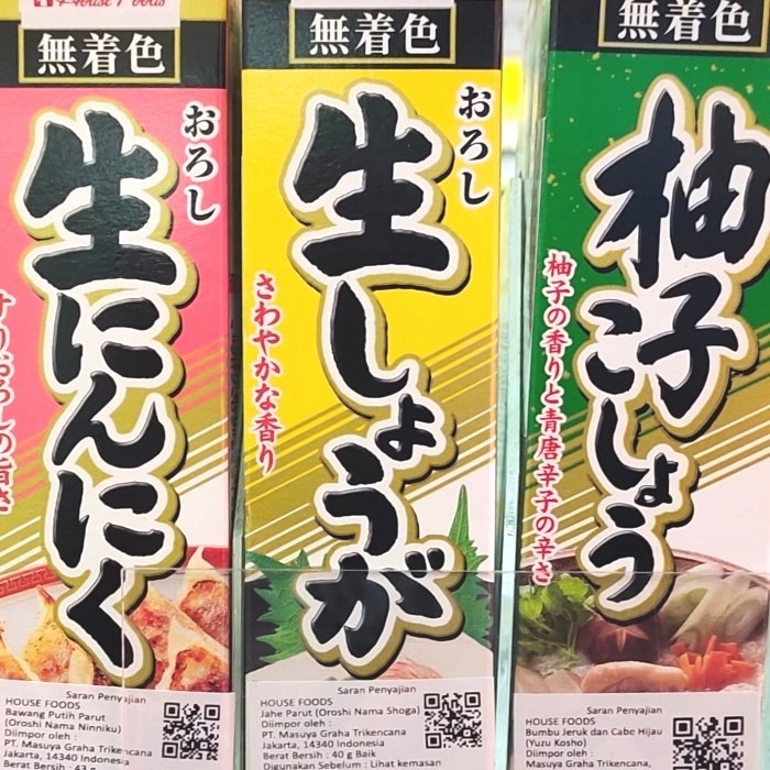 

House Foods Oroshi Nama Ninniku - Shoga - Yuzu Kosho Aneka Sambal 40 G