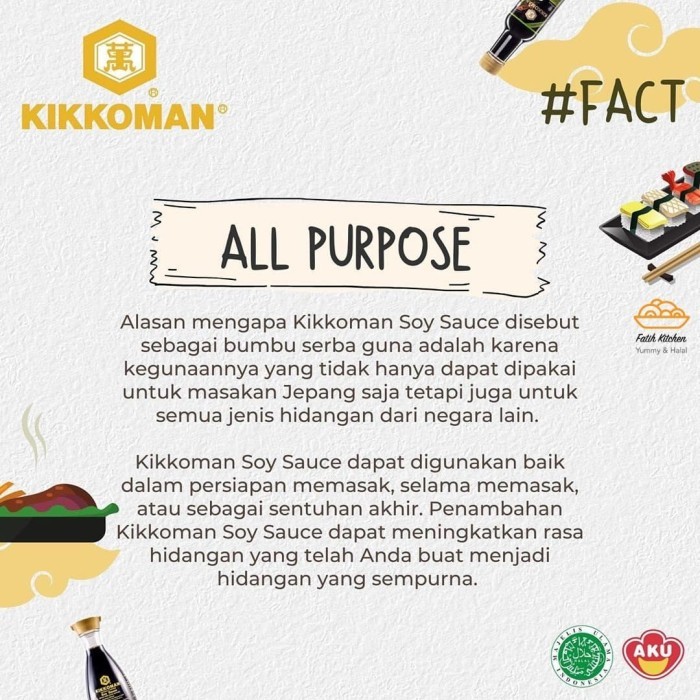 

Kikkoman All Purpose Soy Sauce Halal 2 Liter Jerigen - Kecap Asin Jepa