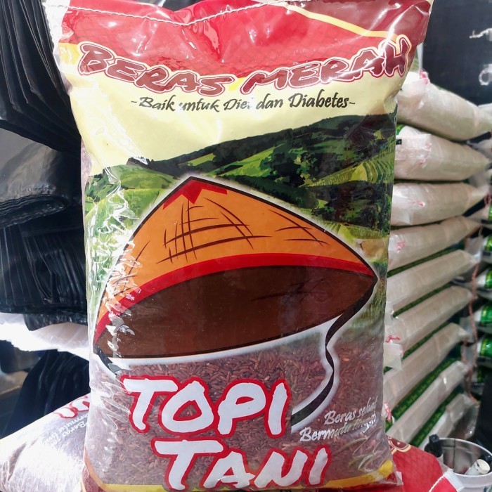 

TERBARU beras merah topi tani 5kg BISA GOSEND!