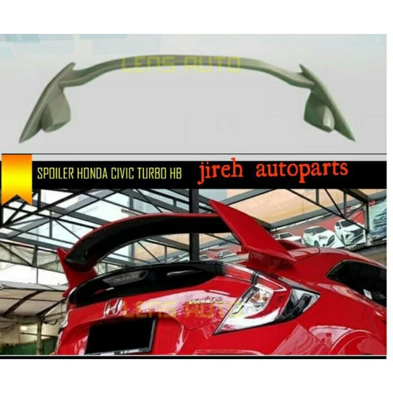 Spoiler Honda Civic Turbo Hatcback Type R  Fiber Spoiler Civic Model Hc Racing