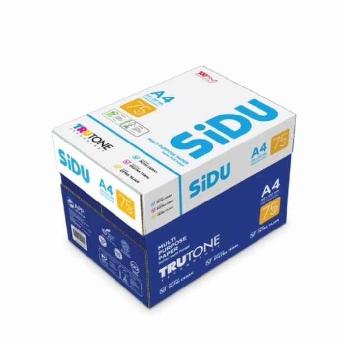 

NEW Kertas HVS Sidu Sinar Dunia A4 70 / 75 gram ( 5 rim ) GOJEK / GRAB