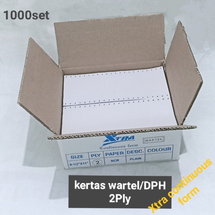 

HARGA DISC - kertas wartel 2ply double pin hole continuous form seperempat letter