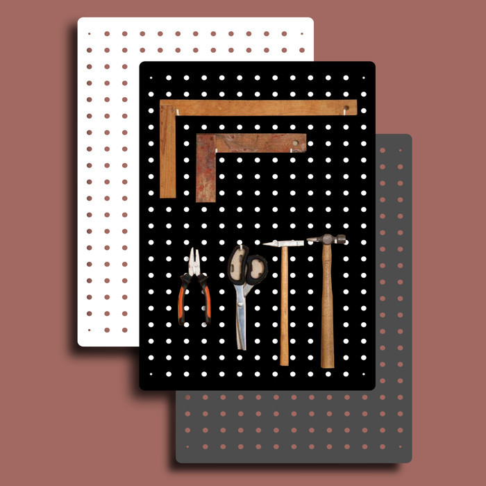 

TERBARU Jual papan gantung/bolong 60x40cm Pegboard dekorasi kamar/dapur