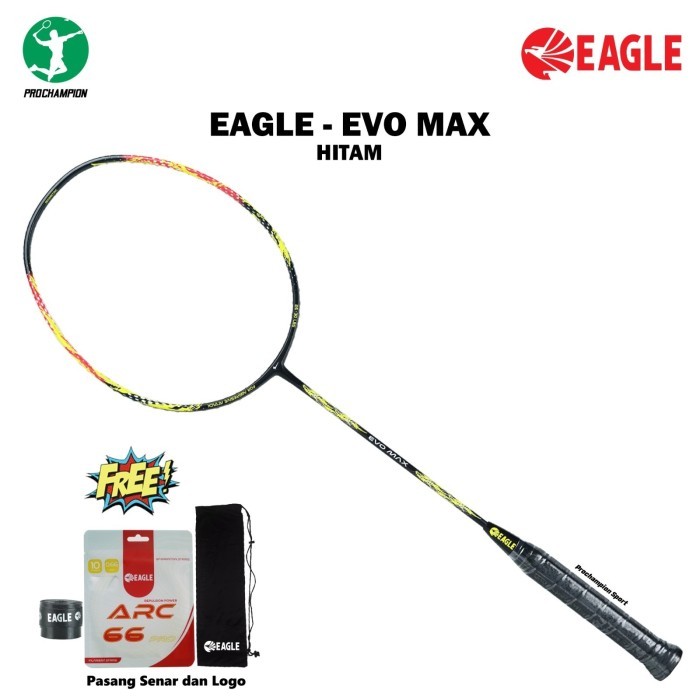 Raket Badminton Eagle Evo Max Black