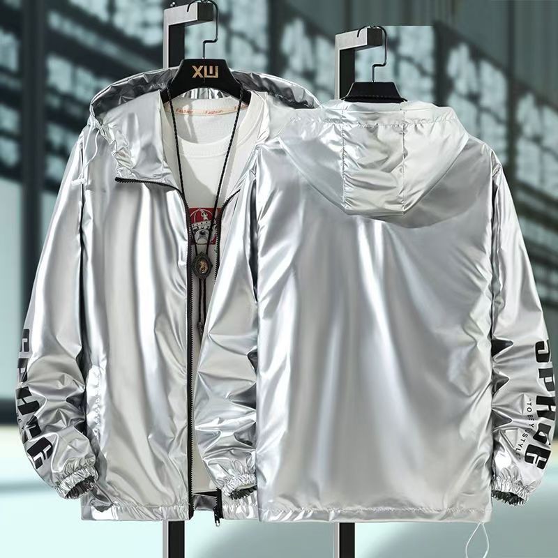 New Trendy Handsome Glossy Hooded Jacket for Men