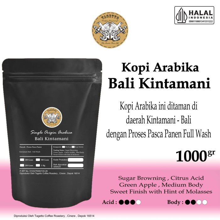 

Termurah Kopi Arabika Bali Kintamani 1Kg Biji Atau Bubuk Arabica Coffee