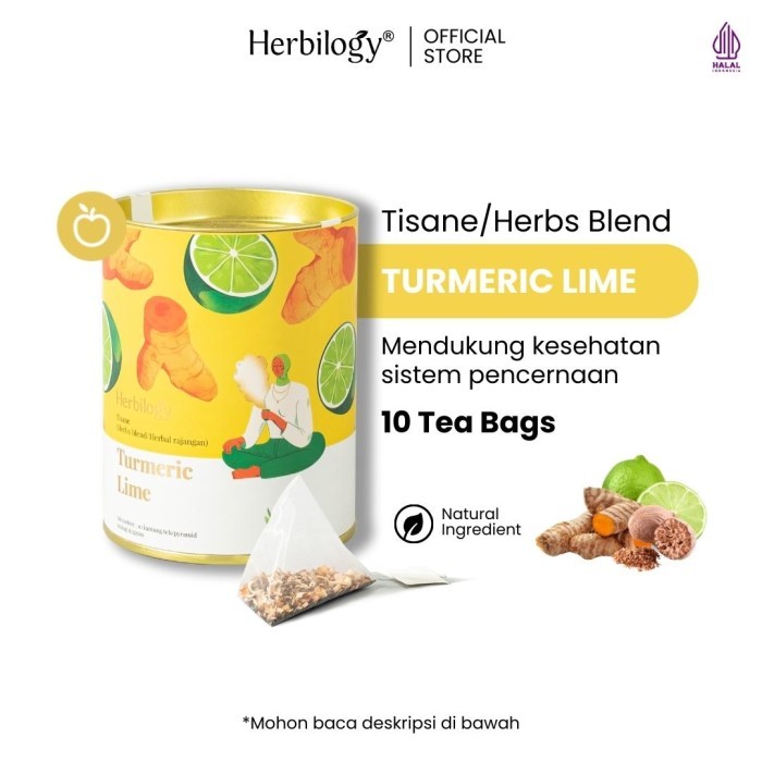 

Terbaru Herbilogy Tisane/Herbs Blend Turmeric Lime - 10 Pyramid Teabag