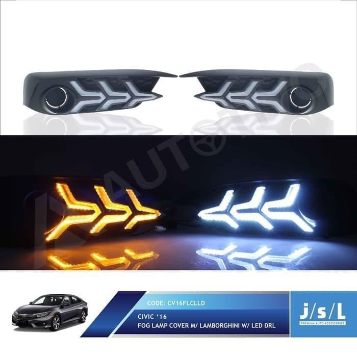 Jual Fog Lamp Cover Civic Turbo Led Drl Model Lamborghini Last Stok Diskon