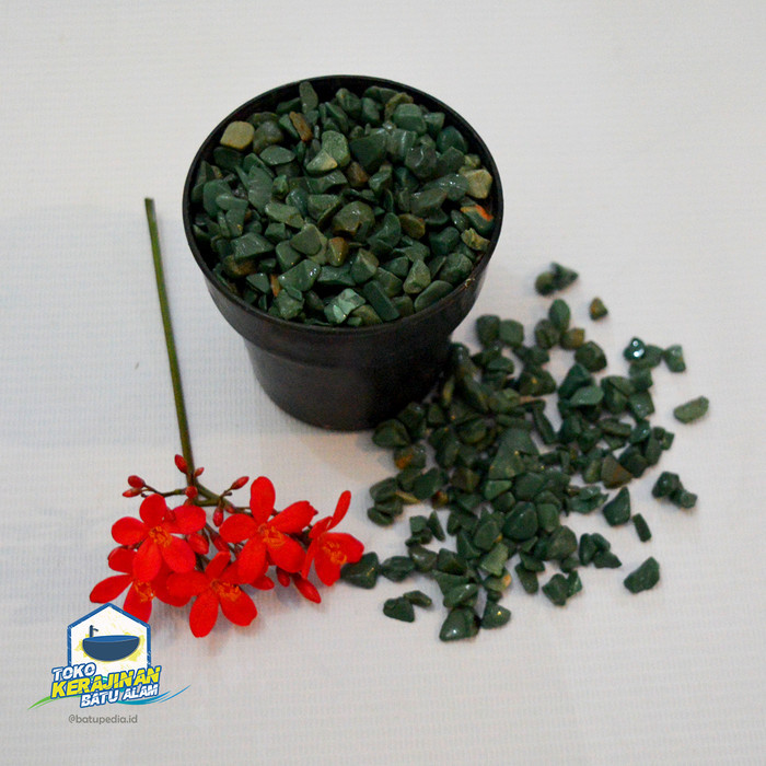 Batu Koral Hijau Italy - Batu Tabur Pot Bunga