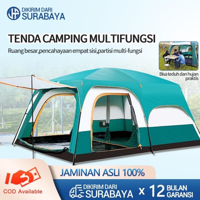 Tenda Camping 5-8 Orang 3.82.62M Orang Lipat Portable Waterproof