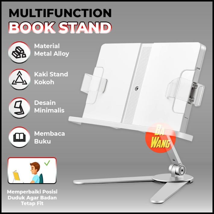 

Book Stand Standing Holder Dudukan Penjepit Sandaran Tatakan Buku