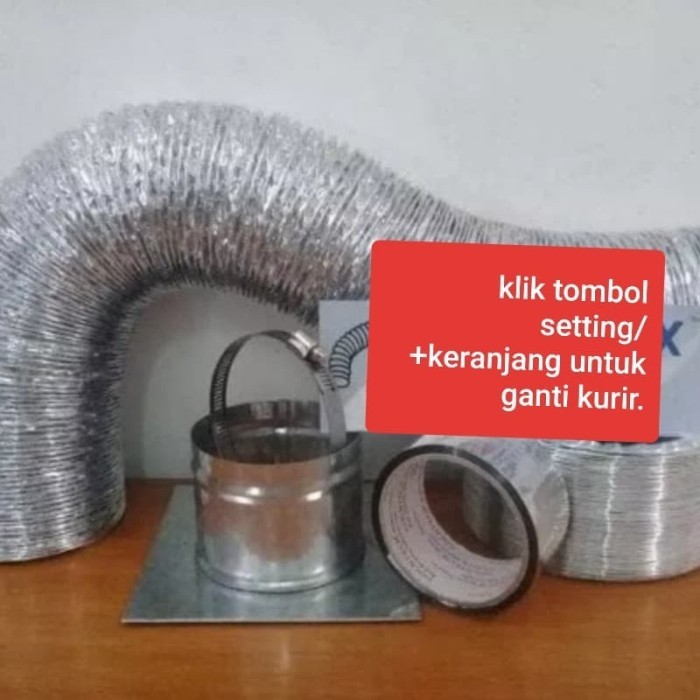 Terbaru Paket Selang Exhaust 6 Inch Metalize Flexible Ducting