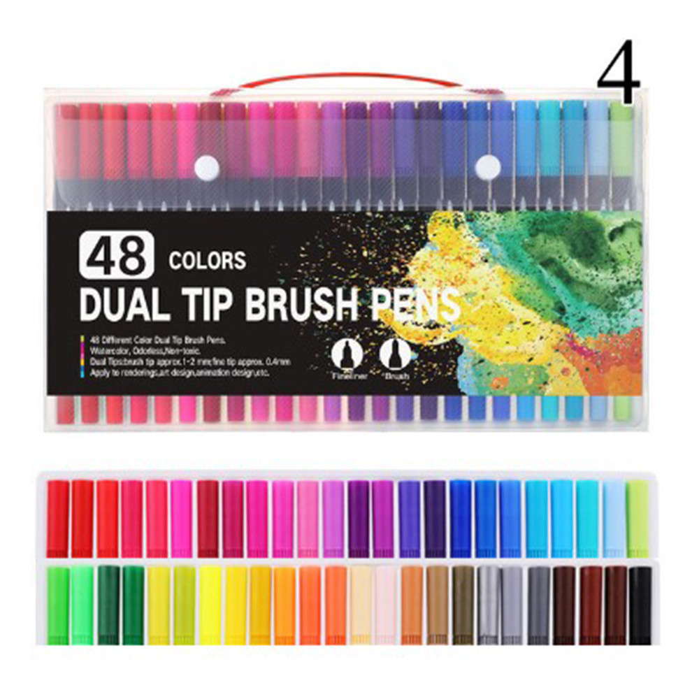 

[Grosir Bane] Kolorowy Spidol Double Head Drawing Pen Fine Art Watercolor Set - MKB