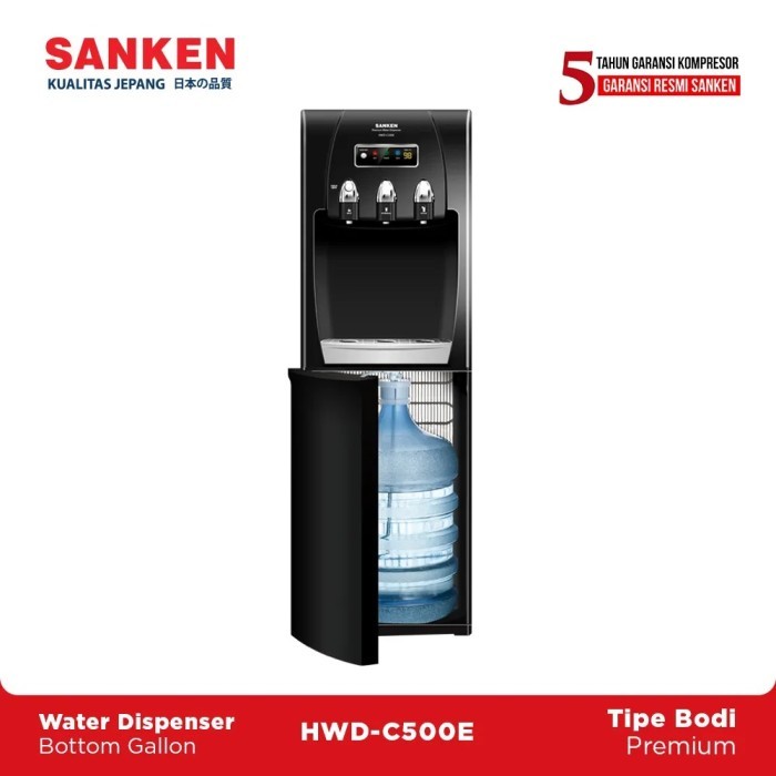 DISPENSER SANKEN HWD-C500E Dispenser Galon Bawah Kompresor HWDC500E