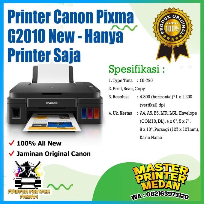 TERBARU - Printer Canon Pixma G2010 G 2010 TANPA CATRIDGE - TANPA TINTA