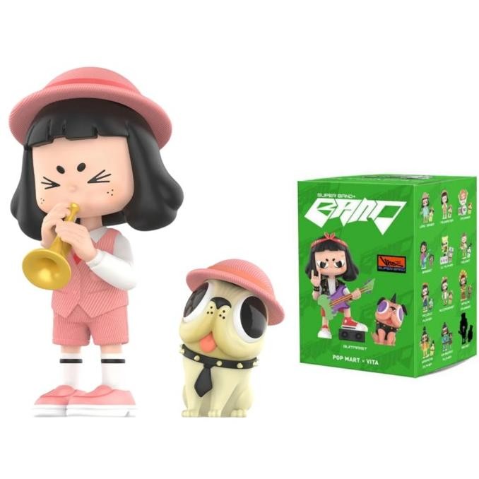 Action Figure Pop Mart VITA TRUMPETER PopMart Super Band Pink Trumpet Musician