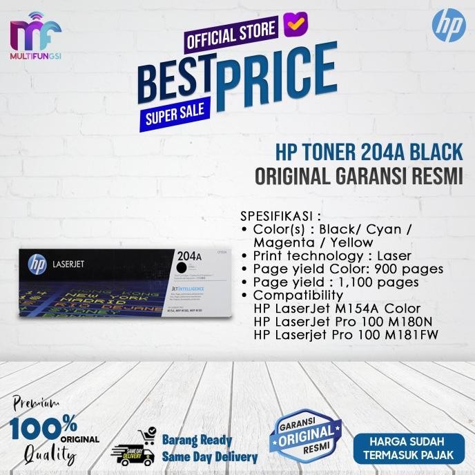 

HP Toner 204A Black Cyan Magenta Yellow Original Garansi Resmi