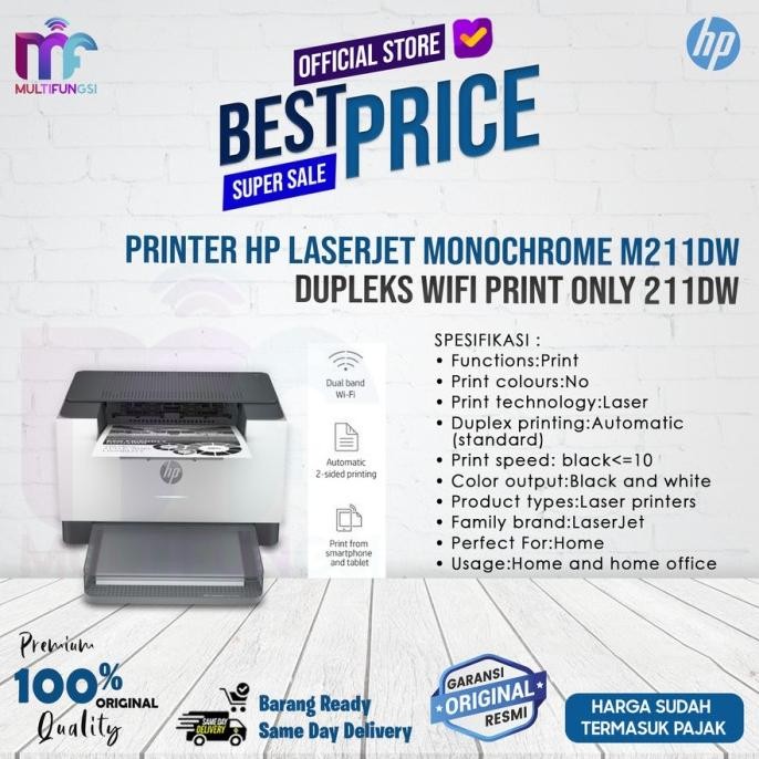 

Printer HP Laserjet M211DW / 211DW (Pengganti M203DN) Duplex Wireless