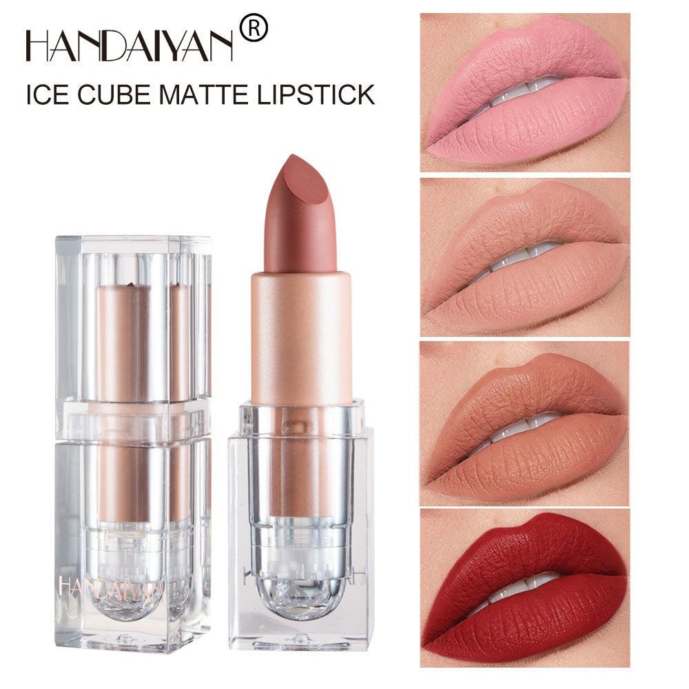 Lipstik Matte Berkualitas Tinggi 12Lipstik Warna Perona Bibir Tidak Berubah Warna，Lipstik Coklat Nud